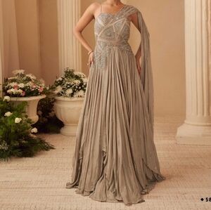 Elegant Gray Evening Gown